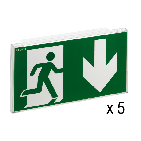 Lot de 5 baes evacuation uralife v ref. 118218v - URA - UR518218V