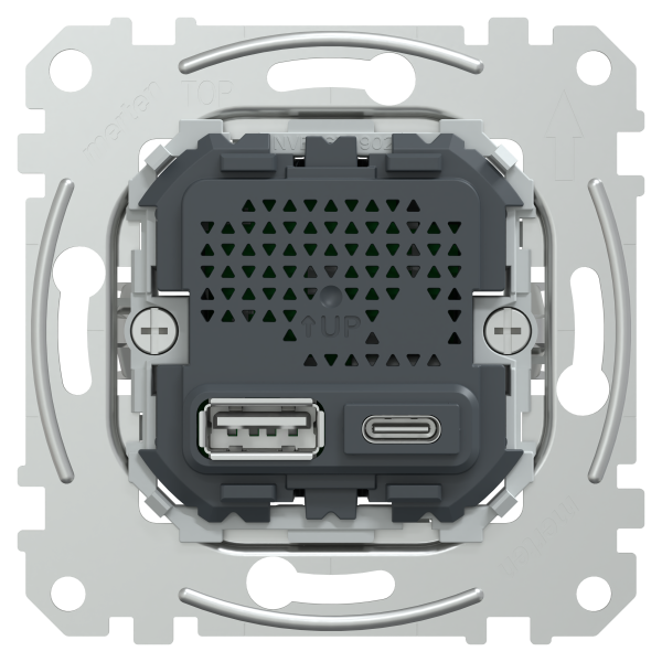 D-life - prise chargeur double - usb a+c - 3.0 a max - méca seul - Schneider Electric - MEG4366-0140