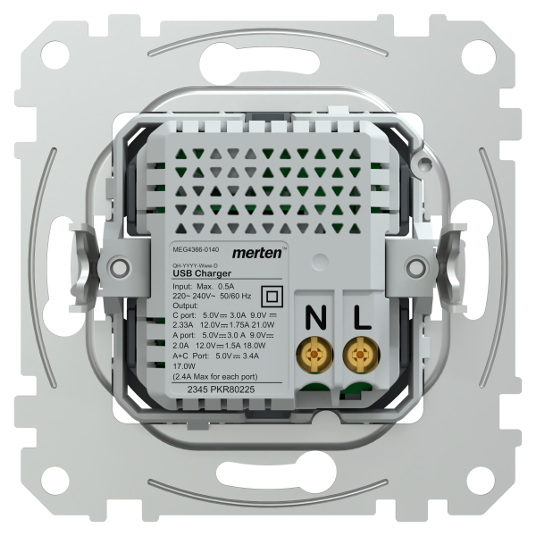 D-life - prise chargeur double - usb a+c - 3.0 a max - méca seul - Schneider Electric - MEG4366-0140