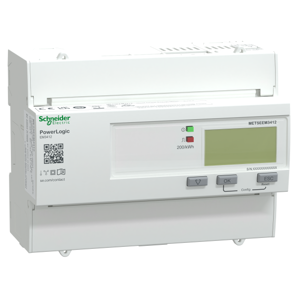 Powerlogic - compteur énergie classe 1 - tri - 125a - Schneider Electric - METSEEM3412