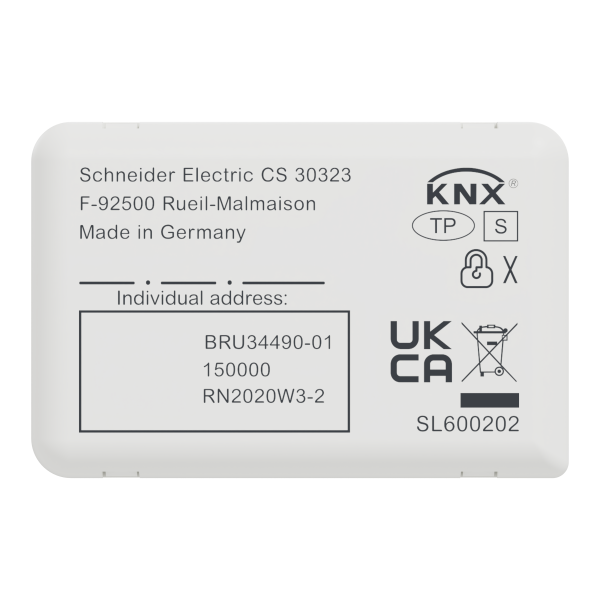 Spacelogic knx interface bouton poussoir basic, 2 canaux, secure - Schneider Electric - MTN6002-0002S