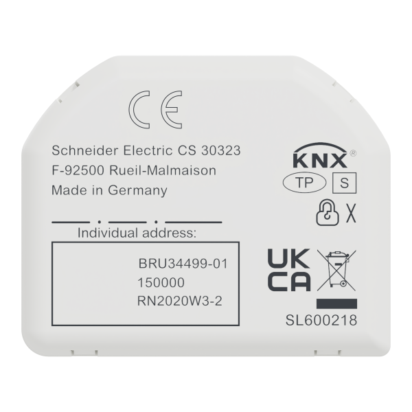 Spacelogic knx interface bouton poussoir pro, 8 canaux, secure - Schneider Electric - MTN6002-0108S