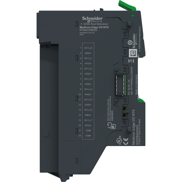 Edge i/o nts module+base entrée ana 8 voies, courant, 1/2fils - Schneider Electric - NTSACI0802XK
