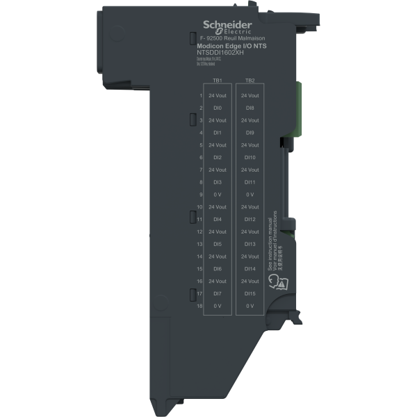 Edge i/o nts module seul entrée tor 16 voies,24vdc, sink, 1/2/3fils - durcie - Schneider Electric - NTSDDI1602XH