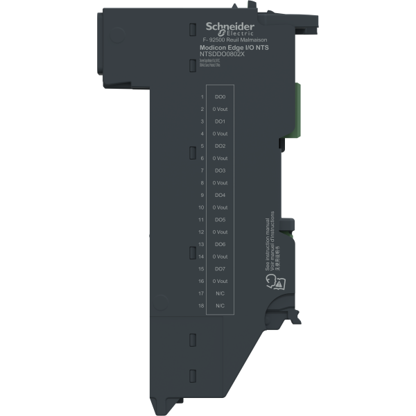 Edge i/o nts module seul sortie tor 8 voies,24vdc,500ma, source, 1/2fils - Schneider Electric - NTSDDO0802X