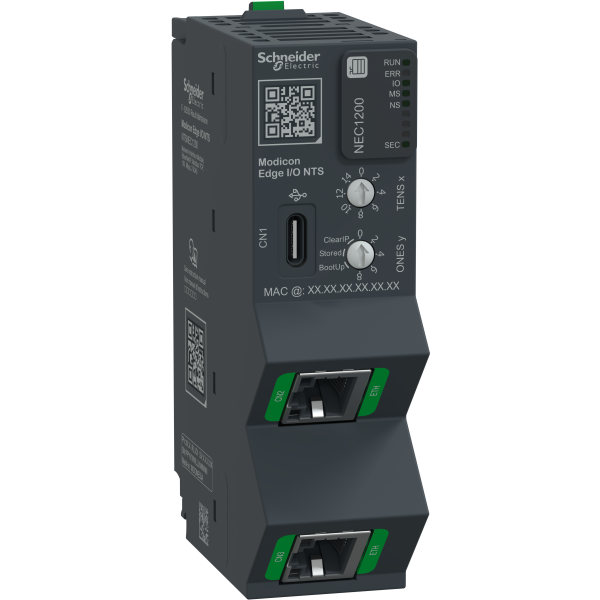Edge i/o nts tête de station seule, ethernetip/modbustcp 100mbps,2rj45 - Schneider Electric - NTSNEC1200