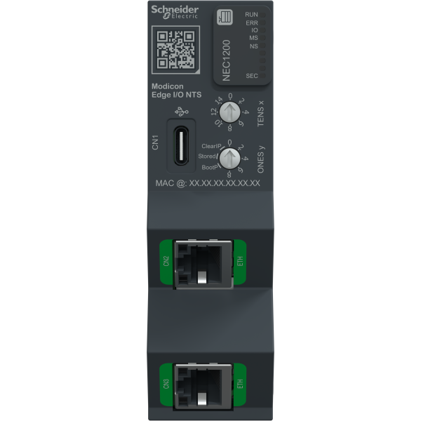 Edge i/o nts tête de station seule, ethernetip/modbustcp 100mbps,2rj45 - Schneider Electric - NTSNEC1200