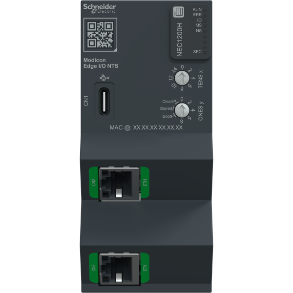 Edge i/o nts tête de station seule, ethernetip/modbustcp 100mbps,2rj45 - durcie - Schneider Electric - NTSNEC1200H
