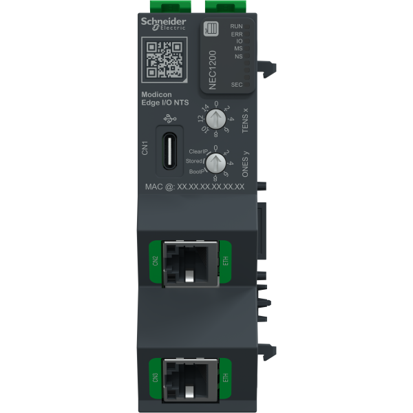 Edge i/o nts tête de station+base+term, ethernetip/modbustcp 100mbps,2rj45 - Schneider Electric - NTSNEC1200K