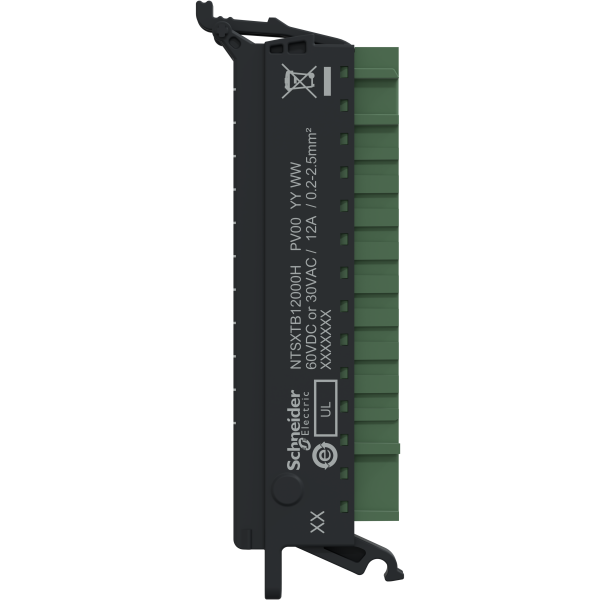 Edge i/o nts connecteur 12pts à vis 5mm dc sans capot - durcie - Schneider Electric - NTSXTB12000H
