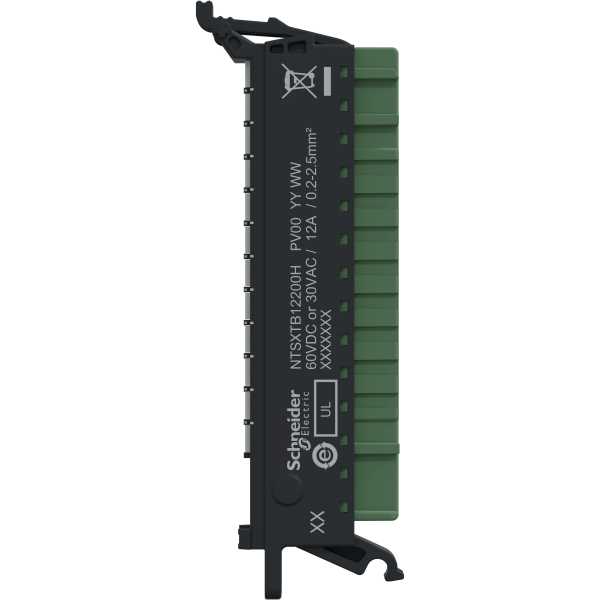 Edge i/o nts connecteur 12pts à ressort 5mm dc sans capot - durcie - Schneider Electric - NTSXTB12200H