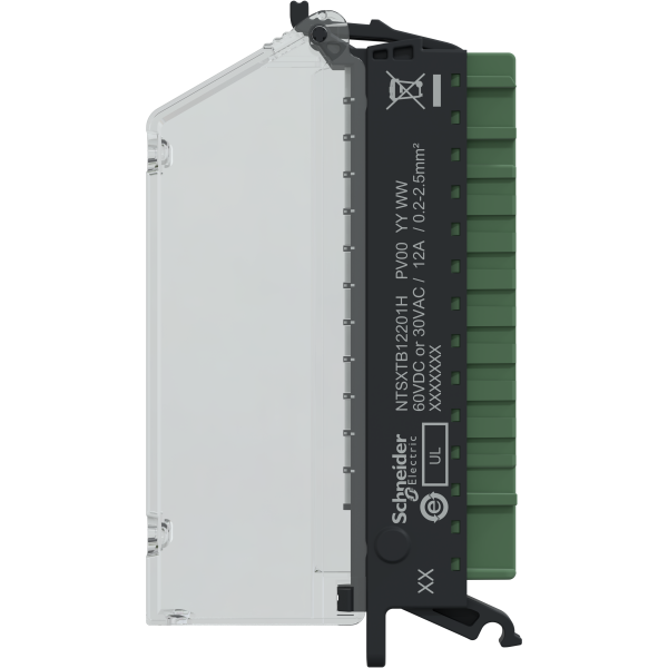 Edge i/o nts connecteur 12pts à ressort 5mm dc avec capot - durcie - Schneider Electric - NTSXTB12201H
