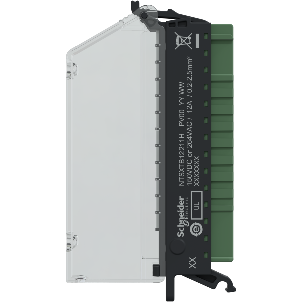 Edge i/o nts connecteur 12pts à ressort 5mm ac avec capot - durcie - Schneider Electric - NTSXTB12211H