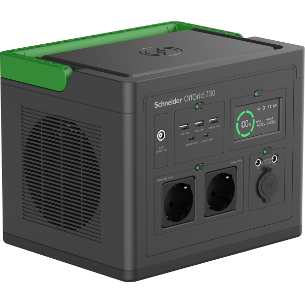 Schneider offgrid 730, station electrique portable, 230v, 738wh lithium-ion, lcd - Schneider Electric - PPS730-GR