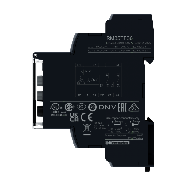 Harmony rm35 ctrl de tension multifonctions 480 à 690 vac triphasé - Schneider Electric - RM35TF36