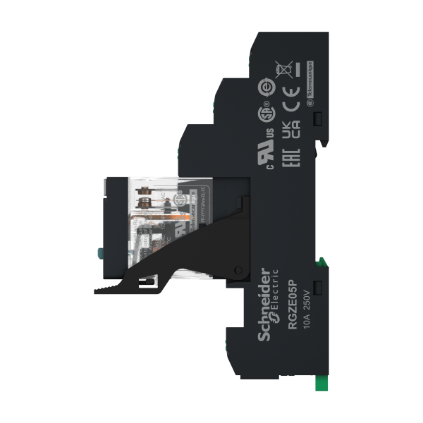 Harmony rxg - relais embroc+embase push in - test + del - 1of 10a - 24vdc - Schneider Electric - RXG12BDPVP