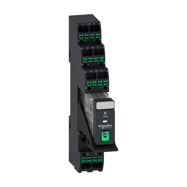 Harmony relay rxg - relais embroc+embase push in - test + del - 2of 5a - 24vdc - Schneider Electric - RXG22BDPVP