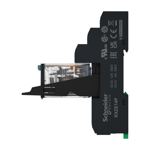 Harmony easy relais + emb pushin cont séparés - 2of - 12a - test+led - 24vdc - Schneider Electric - RXM2AB2BDPVP