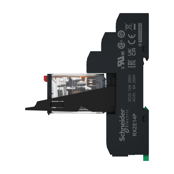 Harmony easy- relais + emb pushin cont séparés - 2of - 12a - test+led - 230v - Schneider Electric - RXM2AB2P7PVP