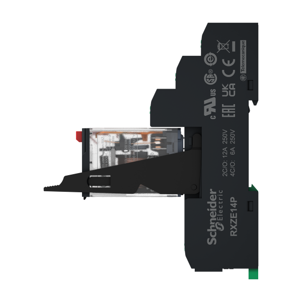 Harmony easy relais + emb pushin cont séparés - 4of - 6a - test - 24vac - Schneider Electric - RXM4AB1B7PVP