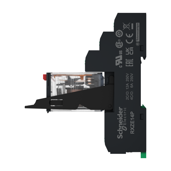 Harmony easy relais + emb pushin cont séparés - 4of - 6a - test+led - 24vac - Schneider Electric - RXM4AB2B7PVP