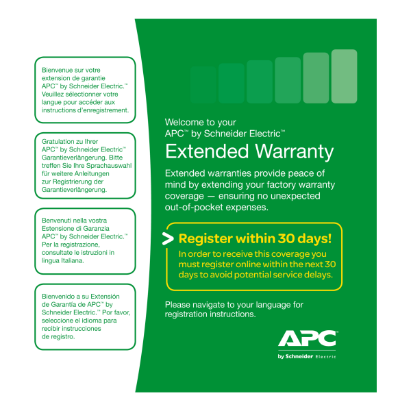 Apc extension de  garantie 1 an sp pour onduleur smart ups niveau 4 - Schneider Electric - WBEXTWAR1YR-SP-04