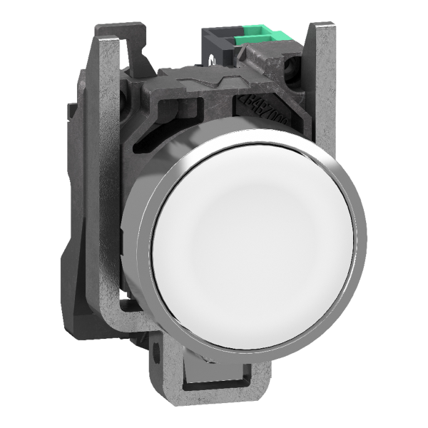 Harmony xb4 - bouton poussoir à impulsion - Ø22 - blanc - 1f - push in - Schneider Electric - XB4BA115