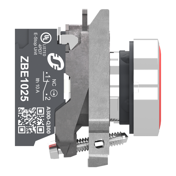 Harmony xb4 - bouton poussoir à impulsion - Ø22 - rouge - 1o - push in - Schneider Electric - XB4BA425