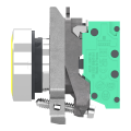 Harmony xb4 - bouton poussoir à impulsion - Ø22 - jaune - 1f - push in - Schneider Electric - XB4BA515