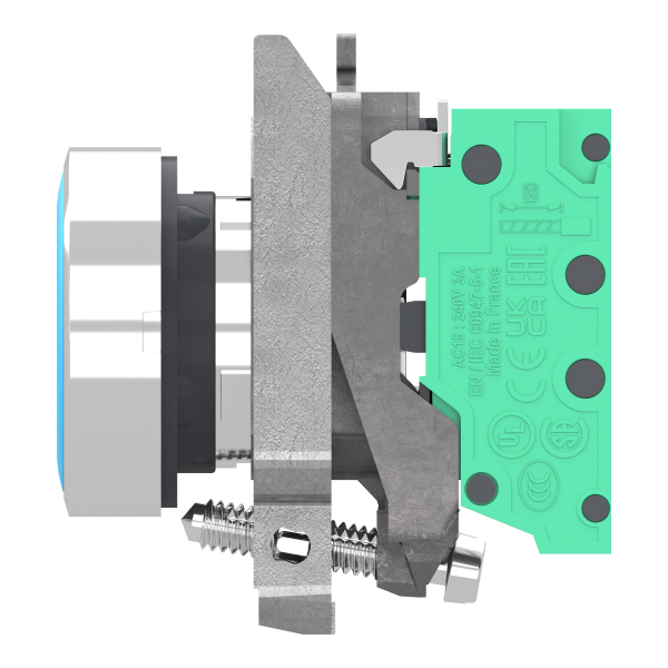 Harmony xb4 - bouton poussoir à impulsion - Ø22 - bleu - 1f - push in - Schneider Electric - XB4BA615