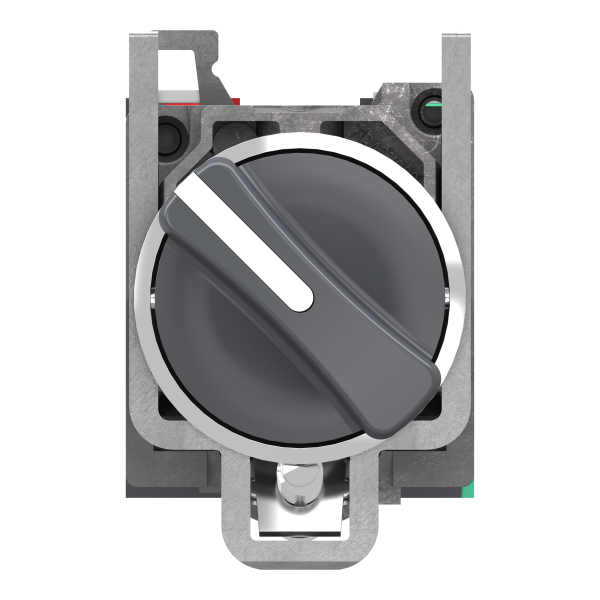 Harmony xb4 - bouton tournant manette - Ø22 - 2 pos fix - noir - 1o+1f - push in - Schneider Electric - XB4BD255