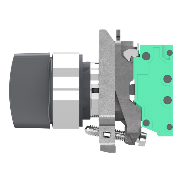 Harmony xb4 - bouton tournant manette - Ø22 - 3 pos fix - noir - 2f - push in - Schneider Electric - XB4BD335