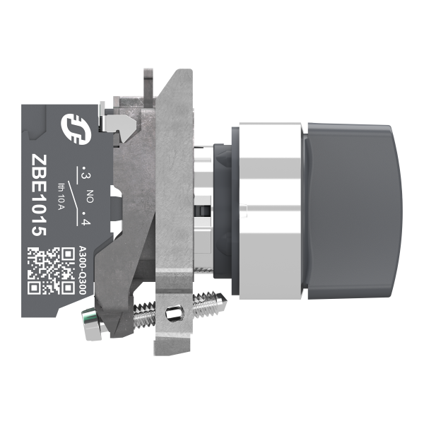 Harmony xb4 - bouton tournant manette - Ø22 - 3 pos fix - noir - 2f - push in - Schneider Electric - XB4BD335
