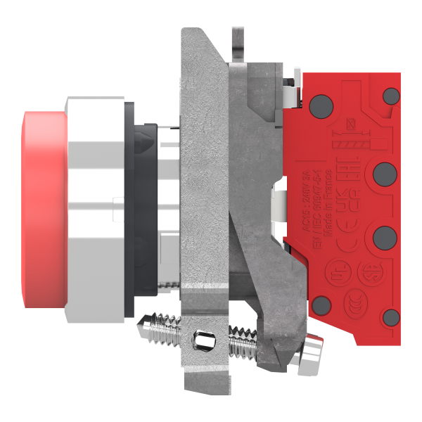 Harmony xb4 - bouton poussoir à impulsion - dépassant - rouge - 1o - push in - Schneider Electric - XB4BL425