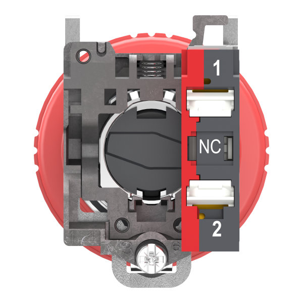 Harmony xb4 - bouton arrêt urgence - Ø40 - pousser tourn - rouge - 1o - push in - Schneider Electric - XB4BS84425