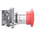 Harmony xb4 - bouton arrêt urgence - Ø40 - pousser tourn - 2o+1f - push in - Schneider Electric - XB4BS844415