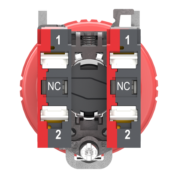 Harmony xb4 - bouton arrêt urgence - Ø40 - pousser tourn - rouge - 2o - push in - Schneider Electric - XB4BS84445