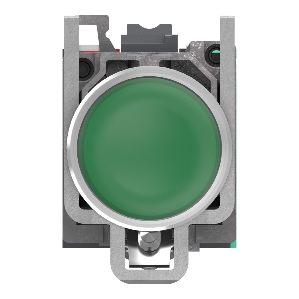 Harmony xb4 - poussoir lumineux led - 1f+1o - vert - Ø22 - 24vacdc - push in - Schneider Electric - XB4BW33B55