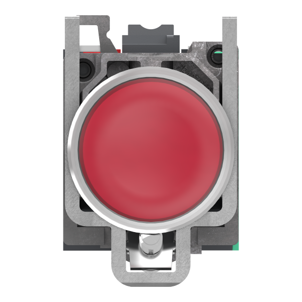 Harmony xb4 - poussoir lumineux led - 1f+1o - rouge - Ø22 - 24vacdc - push in - Schneider Electric - XB4BW34B55
