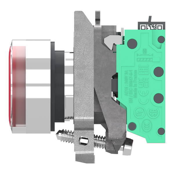 Harmony xb4 - poussoir lumineux led - 1f+1o - rouge - Ø22 - 24vacdc - push in - Schneider Electric - XB4BW34B55