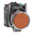 Harmony xb4 - poussoir lumineux led - 1f+1o - orange - Ø22 - 24vacdc - push in - Schneider Electric - XB4BW35B55
