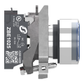 Harmony xb4 - poussoir lumineux led - 1f+1o - bleu - Ø22 - 24vacdc - push in - Schneider Electric - XB4BW36B55
