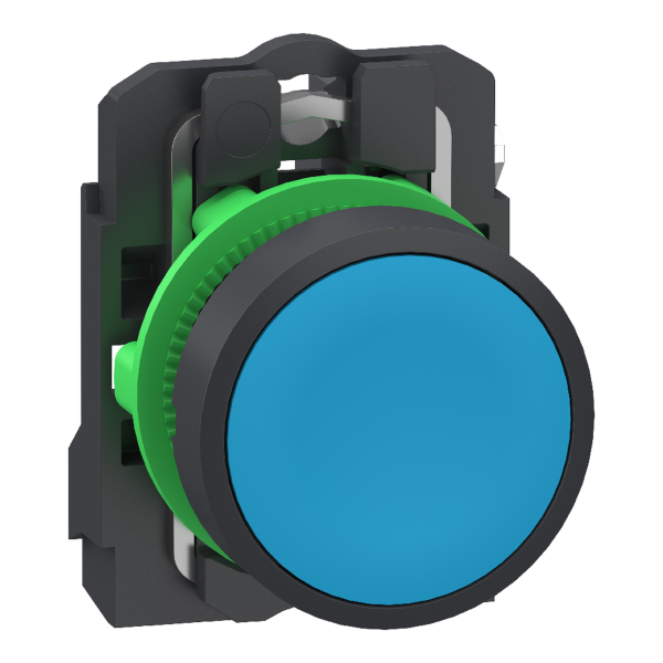Harmony xb5 - bouton poussoir à impulsion - Ø22 - bleu - 1f - push in - Schneider Electric - XB5AA615
