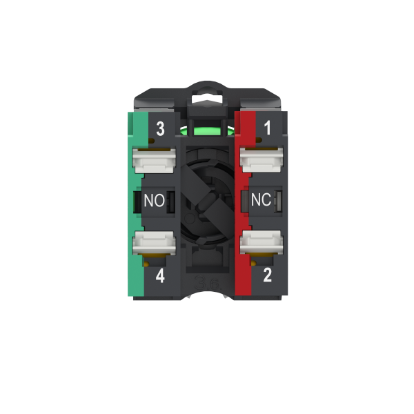 Harmony xb5 - bouton tournant manette - Ø22 - 2 pos fix - noir - 1o+1f - push in - Schneider Electric - XB5AD255