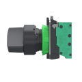 Harmony xb5 - bouton tournant manette - Ø22 - 2 pos fix - noir - 1o+1f - push in - Schneider Electric - XB5AD255
