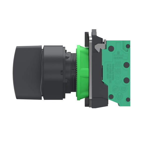 Harmony xb5 - bouton tournant manette - Ø22 - 3 pos fix - noir - 2f - push in - Schneider Electric - XB5AD335