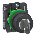 Harmony xb5 - bouton à clé 455 - Ø22 - 3 pos fix - retr gcd - 2f - push in - Schneider Electric - XB5AG035