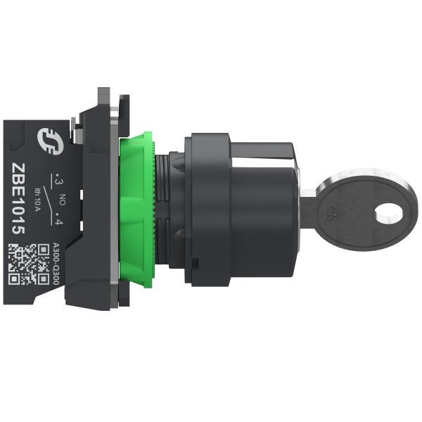 Harmony xb5 - bouton à clé 455 - Ø22 - 2 pos fix - retr g - 1f - push in - Schneider Electric - XB5AG215