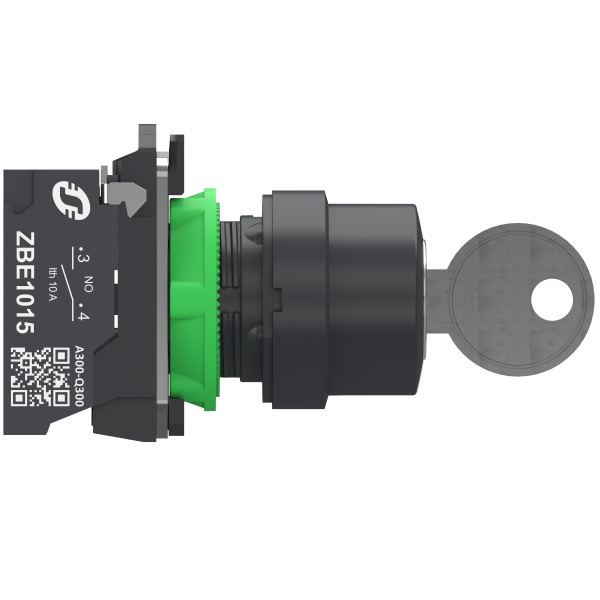 Harmony xb5 - bouton à clé 455 - Ø22 - 3 pos fix - retr c - 2f - push in - Schneider Electric - XB5AG335