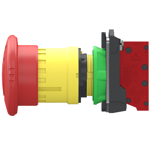Harmony xb5 - bouton arrêt urgence - Ø40 - pousser tour - rouge - 1o - push in - Schneider Electric - XB5AS84425